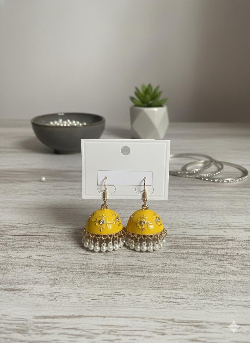 Sunshine Pearl Jhumkas